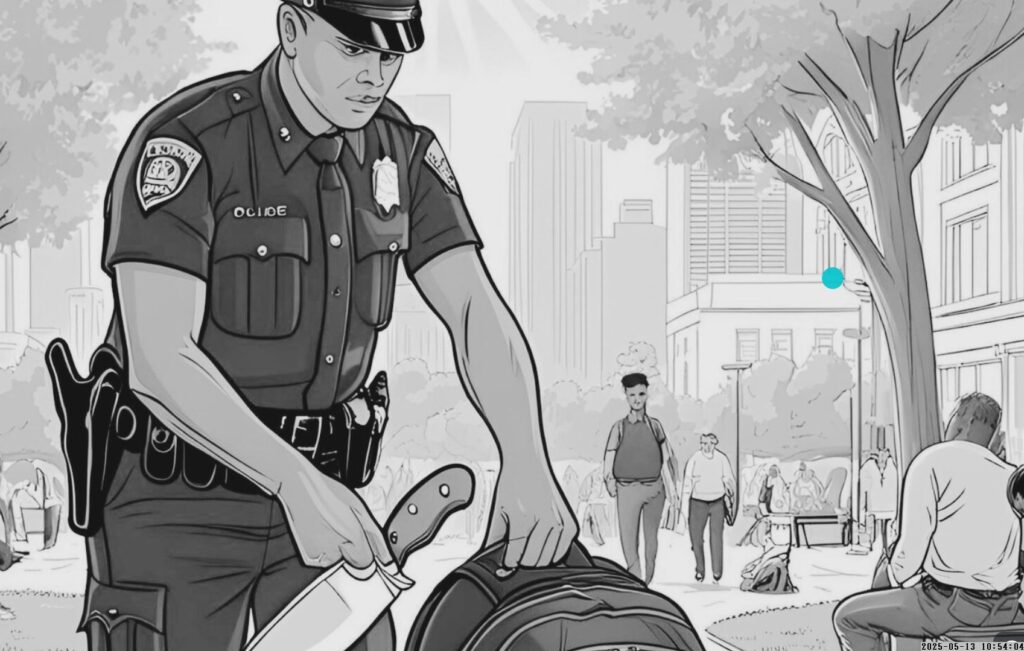 刃渡り6センチのナイフの所持で抵触するのは銃刀法か?軽犯罪法か?